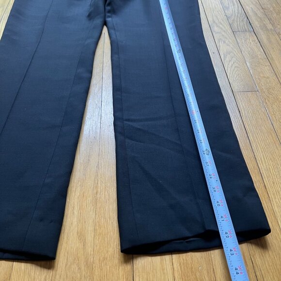 Akris X Bergdorf Goodman Size 14 Black Wool Blend Straight Leg Dress Pants - Picture 8 of 11